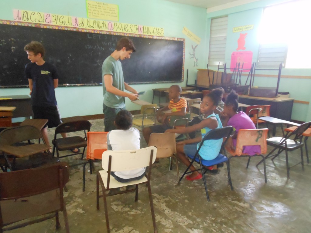 Tom and Oliver teaching Italian cooking